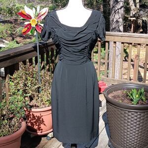 Vintage Mr. Mike Shirred Evening Dress